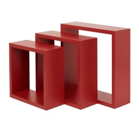 Lot de 3 cubes Rouges Rigga Form