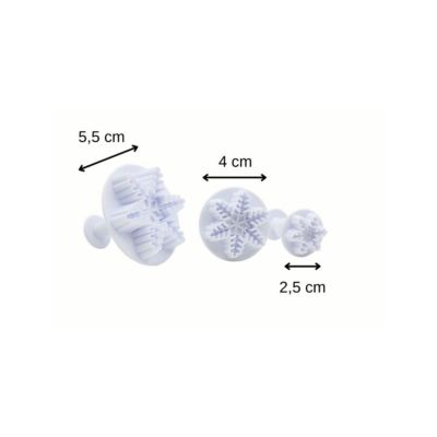 Lot de 3 emporte-pièces de Noël pour pâte à sucre motif flocon de neige Zenker Emporte-pièces