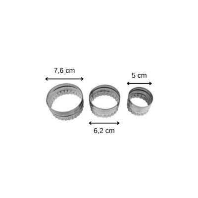 Lot de 3 emporte-pièces ronds et cannelés Zenker Emporte-pièces
