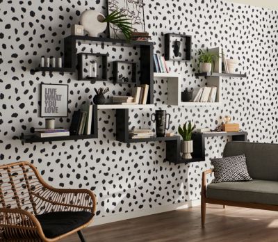 Ensemble De 3 étagères Murales Décoratives Cubiques, Noires, 35x35, 30x30 Et 25x25 Cm De Profondeur 15,5 Cm - Nightmare | Leroy Merlin