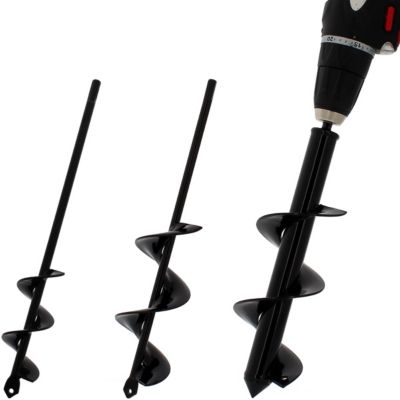 Lot de 3 forêts tarières 4, 6 et 8 cm pour perceuse et visseuse - Longueur 30 cm - GT MARKET