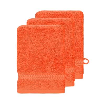 Lot de 3 gants de toilette 550 g/m² Corail 16x22 cm LUXURY