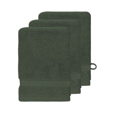 Lot de 3 gants de toilette 550 g/m² Eucalyptus 16x22 cm LUXURY