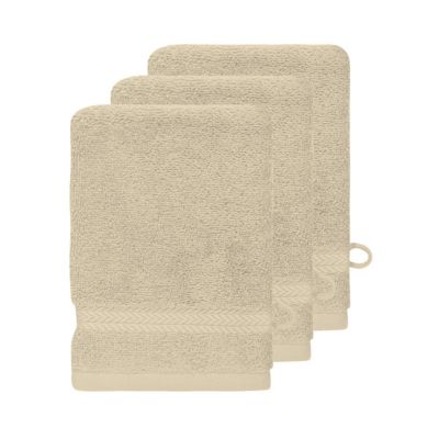 Lot de 3 gants de toilette 550 g/m² Ficelle 16x22 cm LUXURY