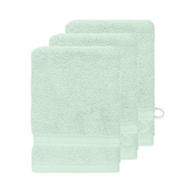 Lot de 3 gants de toilette 550 g/m² Menthe 16x22 cm LUXURY