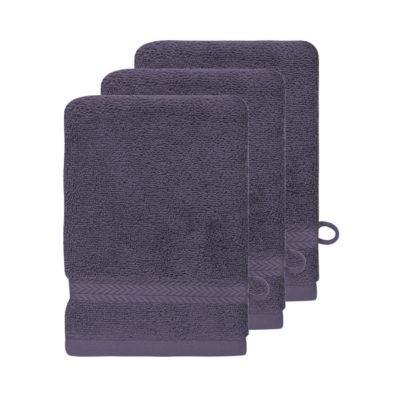 Lot de 3 gants de toilette 550 g/m² Myrtille 16x22 cm LUXURY