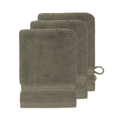 Lot de 3 gants de toilette 550 g/m² Noisette 16x22 cm LUXURY