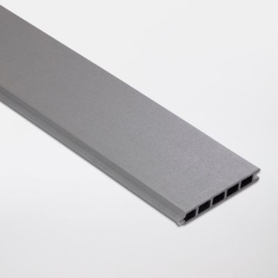 Lot de 3 lames à emboîter en composite coextrudé taupe Neva Klikstrom, L.179.1cm x H.15.7 cm x Ep.21 mm
