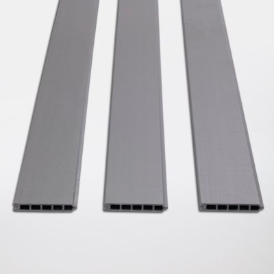 Lot de 3 lames à emboîter en composite coextrudé taupe Neva Klikstrom, L.179.1cm x H.15.7 cm x Ep.21 mm