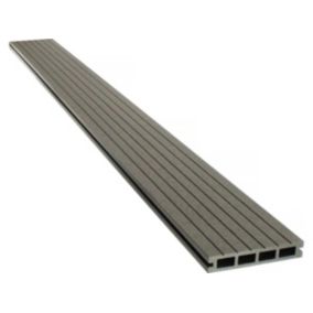 Lot de 3 lames de terrasse composite alvéolaires  Long: 2,4m  surface 1m²  Ardoise