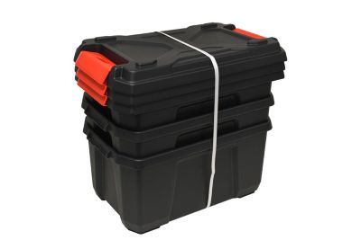 Lot de 3 malles de rangement 40L Xpert Pro 40L noir avec couvercles