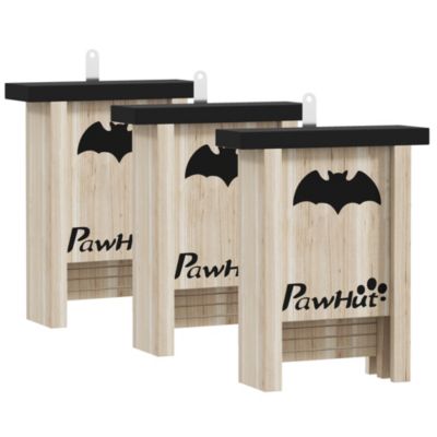 Lot de 3 nichoirs à chauves-souris, abris pour jardins, vergers, fermes, faciles à suspendre, 18 x 6 x 22,5 cm