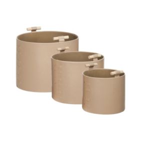 Lot de 3 paniers ARAM Cuir PU Beige