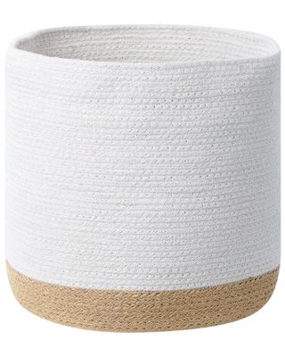 Lot de 3 paniers BASIMA Coton Blanc