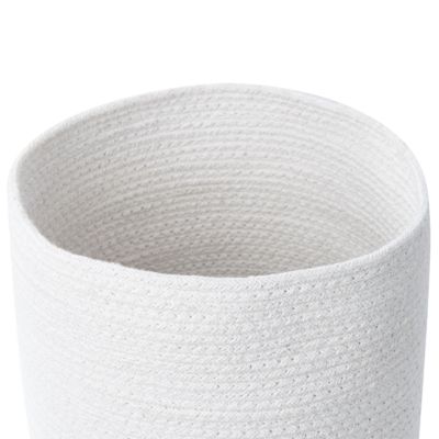 Lot de 3 paniers BASIMA Coton Blanc