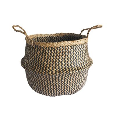 Lot de 3 paniers de rangement en jonc de mer naturel 40 x 40 cm
