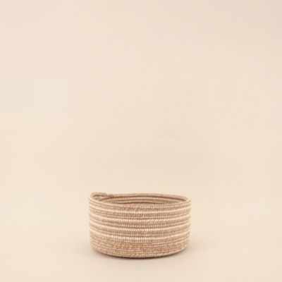 Lot de 3 paniers ronds en corde de coton