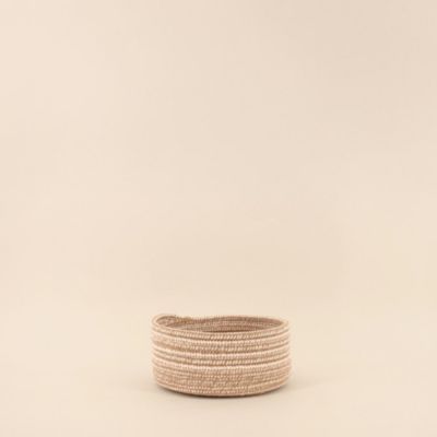 Lot de 3 paniers ronds en corde de coton