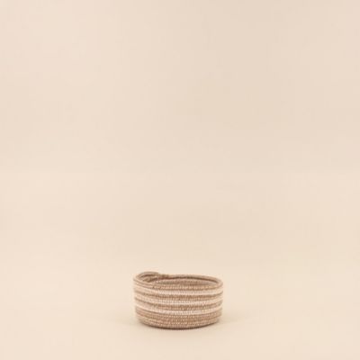 Lot de 3 paniers ronds en corde de coton