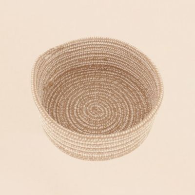 Lot de 3 paniers ronds en corde de coton