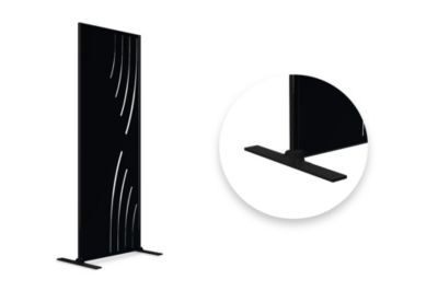 Lot de 3 panneaux décoratifs VELETA Noir H.160cm motifs côté droit