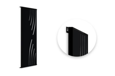 Lot de 3 panneaux décoratifs VELETA Noir H.160cm motifs côté droit