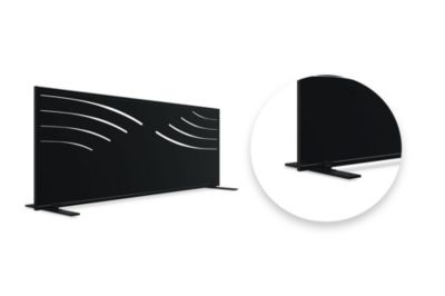 Lot de 3 panneaux décoratifs VELETA Noir H.160cm motifs côté droit