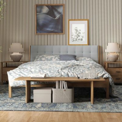 Lot de 3 Panneaux Muraux Décoratifs Acoustiques Bois MDF 240x60cm chêne naturel  AntiBruit, Facile à Poser