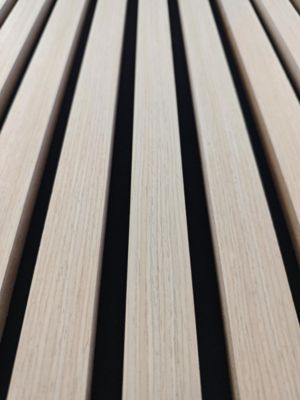 Lot de 3 Panneaux Muraux Décoratifs Acoustiques Bois MDF 240x60cm chêne naturel  AntiBruit, Facile à Poser