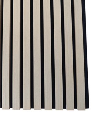 Lot de 3 Panneaux Muraux Décoratifs Acoustiques Bois MDF 240x60cm chêne naturel  AntiBruit, Facile à Poser