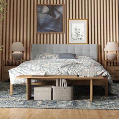 Lot de 3 Panneaux Muraux Décoratifs Acoustiques Bois MDF 260x30cm Chêne foncé  AntiBruit, Facile à Poser