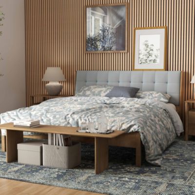 Lot de 3 Panneaux Muraux Décoratifs Acoustiques Bois MDF 260x30cm Chêne foncé  AntiBruit, Facile à Poser