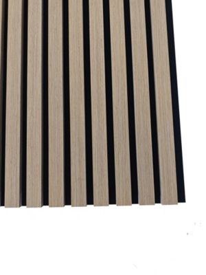 Lot de 3 Panneaux Muraux Décoratifs Acoustiques Bois MDF 260x30cm Chêne foncé  AntiBruit, Facile à Poser