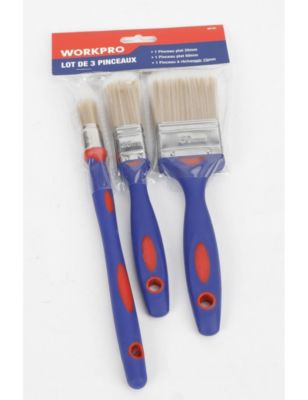 LOT DE 3 PINCEAUX PLATS ET RONDS