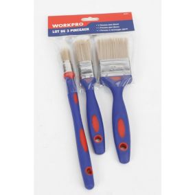 LOT DE 3 PINCEAUX PLATS ET RONDS