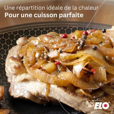 Lot de 3 Poêles 24/28/32 cm et Faitout 20 cm Elo Relief Solution