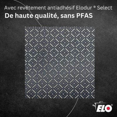 Lot de 3 Poêles 24/28/32cm et 1 Faitout 12cm Elo Relief Solution