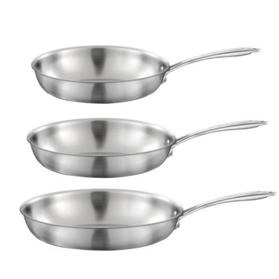 Lot de 3 poêles 24-28-32cm Inox - Gourmet par Cuisinox