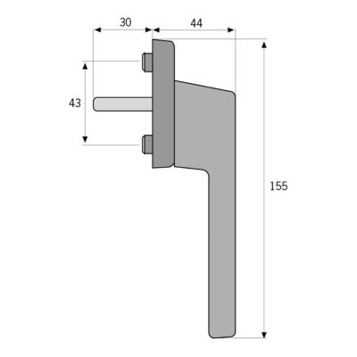 Lot de 3 poignées à clé argent Abus 670 g