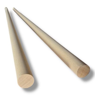 Lot de 3 rampes rondes en bois de sapin 70x2400 mm