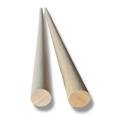Lot de 3 rampes rondes en bois de sapin 70x2400 mm