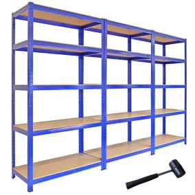 Lot de 3 Rayonnages Bleu Monster Racking 90 x 45 cm avec connecteurs de baies