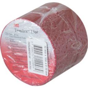 Lot de 3 rouleaux ruban adhésifs 15mm x 10m - Rouge - 3MM
