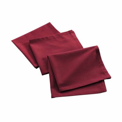 Lot de 3 Serviettes de Table "Mistral" 40x40cm Bordeaux