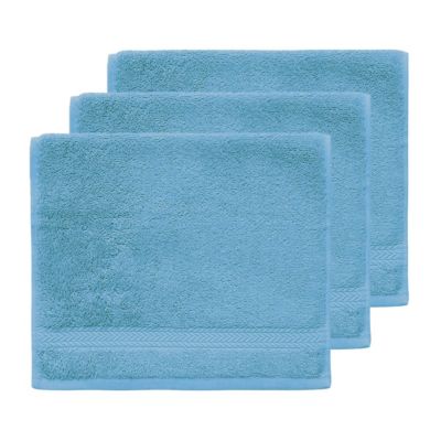 Lot de 3 serviettes invité 550 g/m² Cobalt 30x50 cm LUXURY