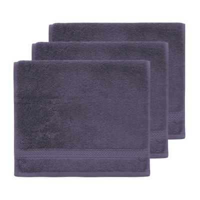 Lot de 3 serviettes invité 550 g/m² Myrtille 30x50 cm LUXURY