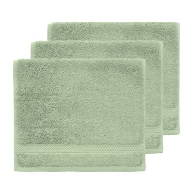 Lot de 3 serviettes invité 550 g/m² Sauge 30x50 cm LUXURY