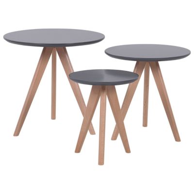 Lot de 3 tables basses VEGAS Gris