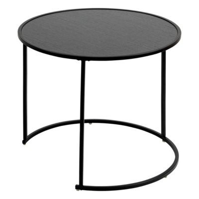 Lot de 3 tables d'appoint Noan noir L54/45/35cm - Atmosphera