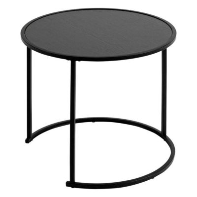 Lot de 3 tables d'appoint Noan noir L54/45/35cm - Atmosphera